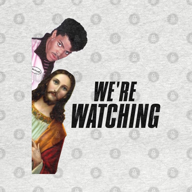 Jesus & Rockwell Are Watching by darklordpug